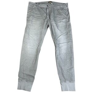 True Religion Size 40 Men's Gray Runner Relaxed Jogger Jeans 40x32 stretch